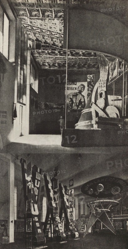 Soviet pavilion at the International Press Exhibition, Cologne, 1933. Creator: Lissitzky, El (1890-1941).