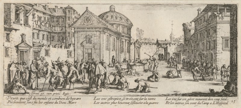 The Miseries and Misfortunes of War, folio 15: The Hospital, 1633.