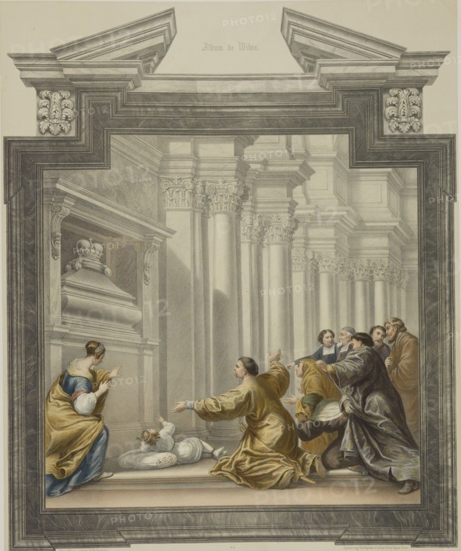 The Resurrection of Ursula. Mural painting by Michelangelo Palloni at the Chapel of Saint Casimir of
