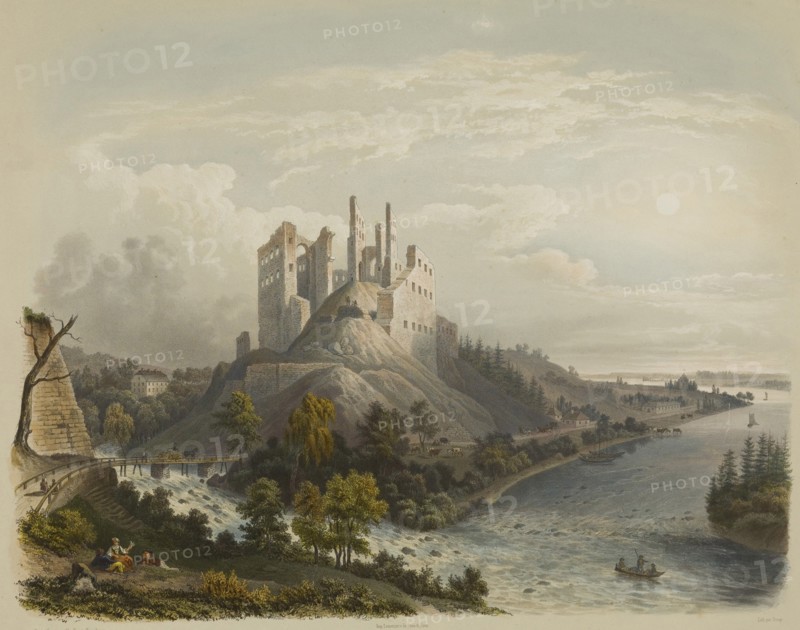 Ruins of the Koknese castle, 1847.