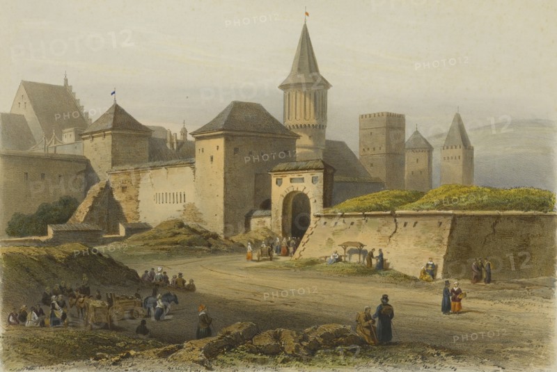 Krakow Slawkowska Gate (Brama Slawkowska), c1850.