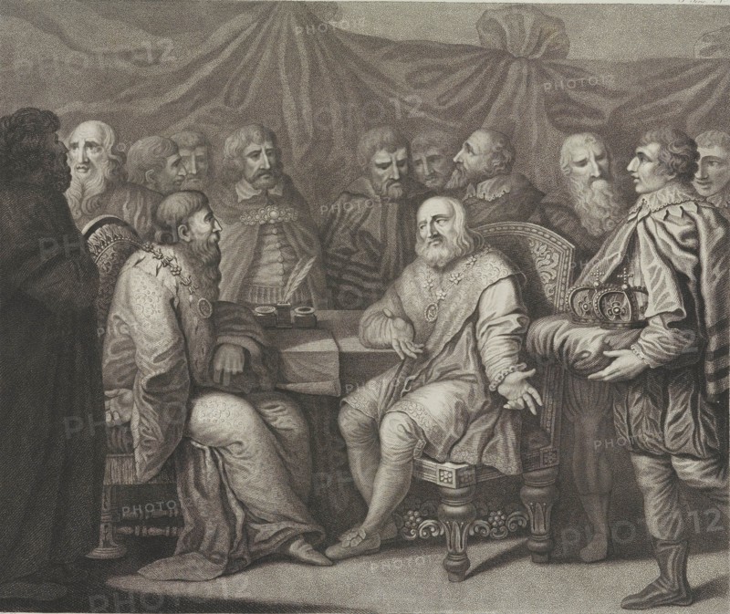 Casimir I the Restorer meeting the emperor Henry III, Late 18th century.
