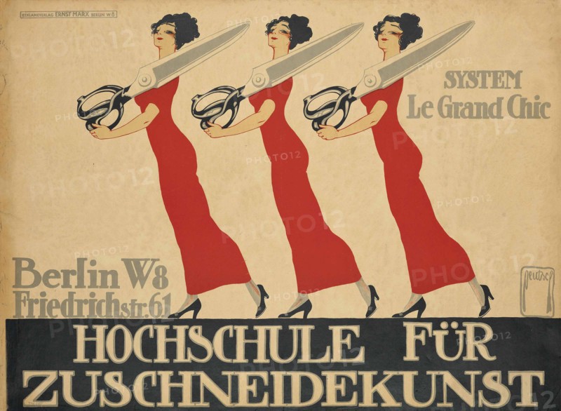 Hochschule für Zuschneidekunst (College for Cutting Art), 1911.