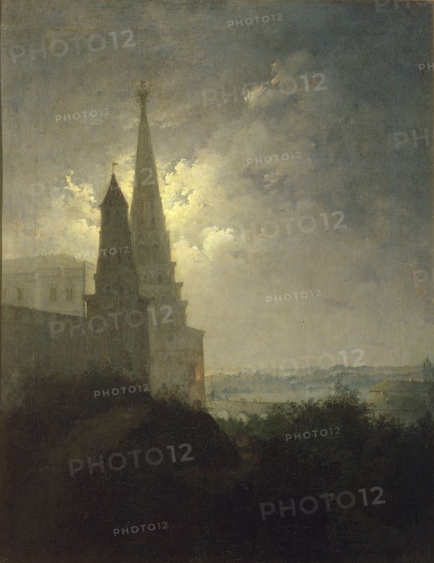 View of the Moscow Kremlin and Zamoskvorechye at night, 1849.