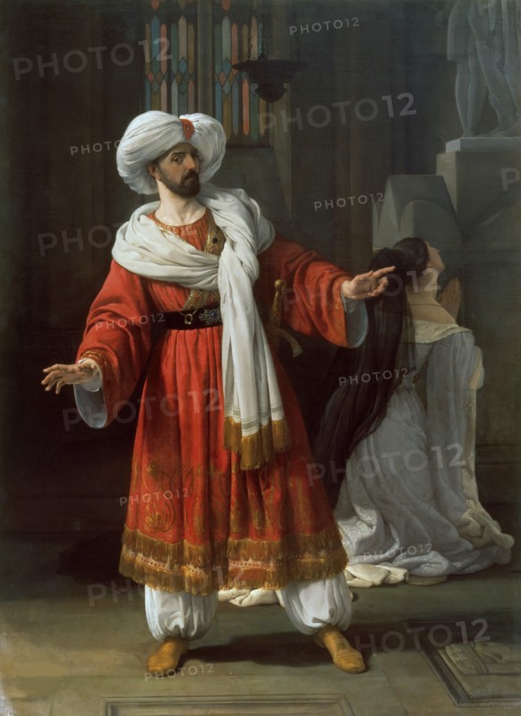 Giovanni David as Agobar in Opera "Gli arabi nelle Gallie" by Giovanni Pacini, 1830.