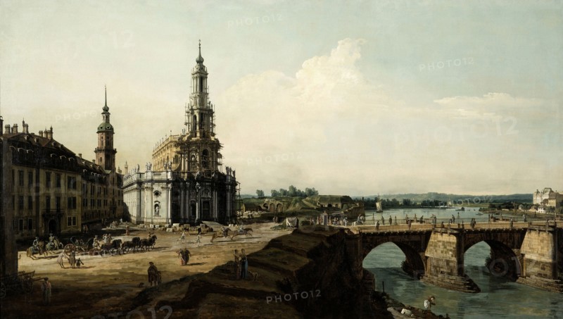 Dresden seen from the left banks of the river Elbe, 1748.