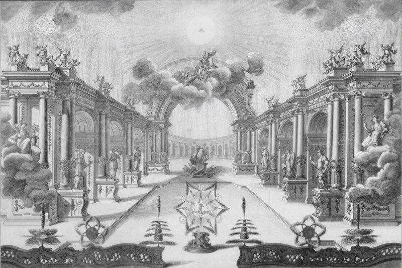 Fireworks on the occasion of the coronation of Empress Catherine II in September 1762 in Moscow, 176
