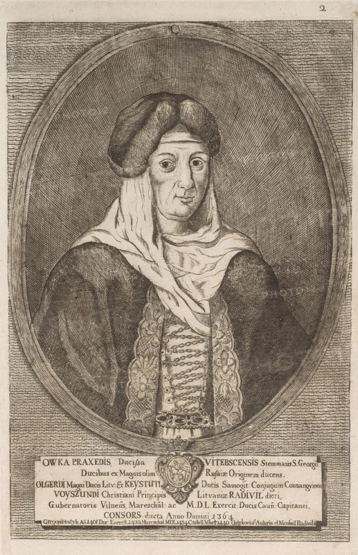 Owka Prakseda Radziwill. From: Icones Familiae Ducalis Radivilianae, 1758.