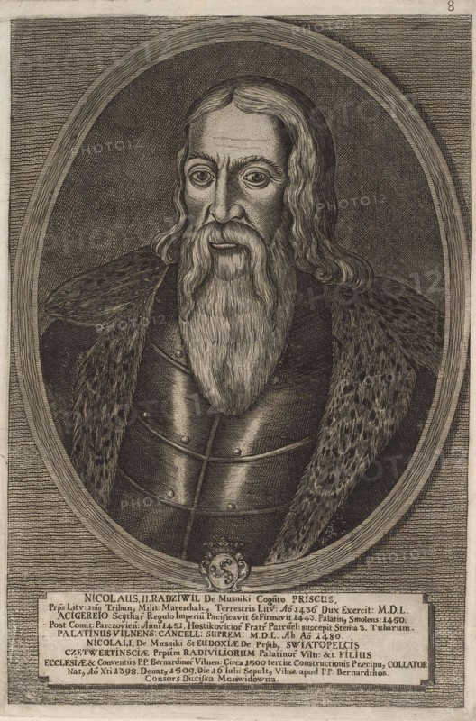 Nicolas II Radziwill the Old (ca 1450-1509). From: Icones Familiae Ducalis Radivilianae, 1758.