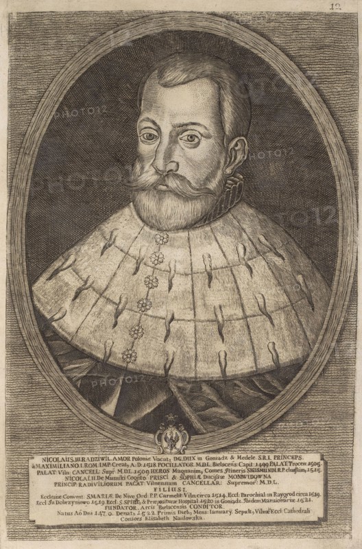 Mikolaj II Radziwill (1470-1521). From: Icones Familiae Ducalis Radivilianae, 1758.