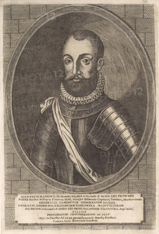 Jan III Radziwill (1492-1542). From: Icones Familiae Ducalis Radivilianae, 1758.