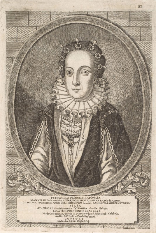 Petronela Radziwill (Dowojno). From: Icones Familiae Ducalis Radivilianae, 1758.
