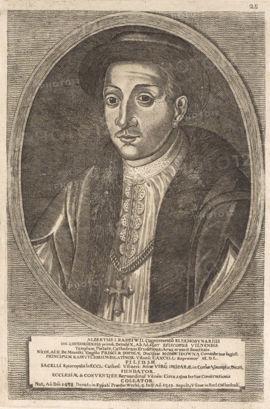 Adalbert (Wojciech) Radziwill (c1476-1519). From: Icones Familiae Ducalis Radivilianae, 1758.