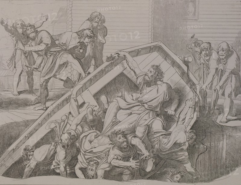 Olga's avenge to the Drevlians, 1832.