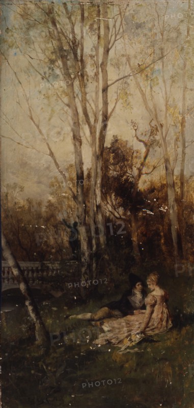 Scene in the park (Couple in the park), 1875.