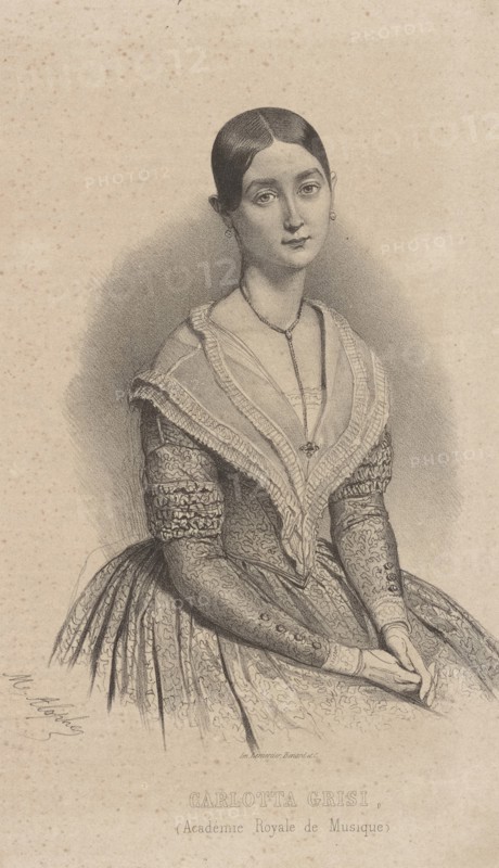 Ballet dancer Carlotta Grisi (1819-1899), Early 1840s.