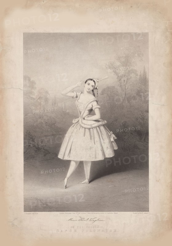 Marie Taglioni dancing Polonaise, 1847.