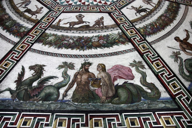Floor mosaic in the Pavilion Hall, State Hermitage Museum, St Petersburg, Russia, 1847-1851. Artist: Andrei Ivanovich Stakenschneider