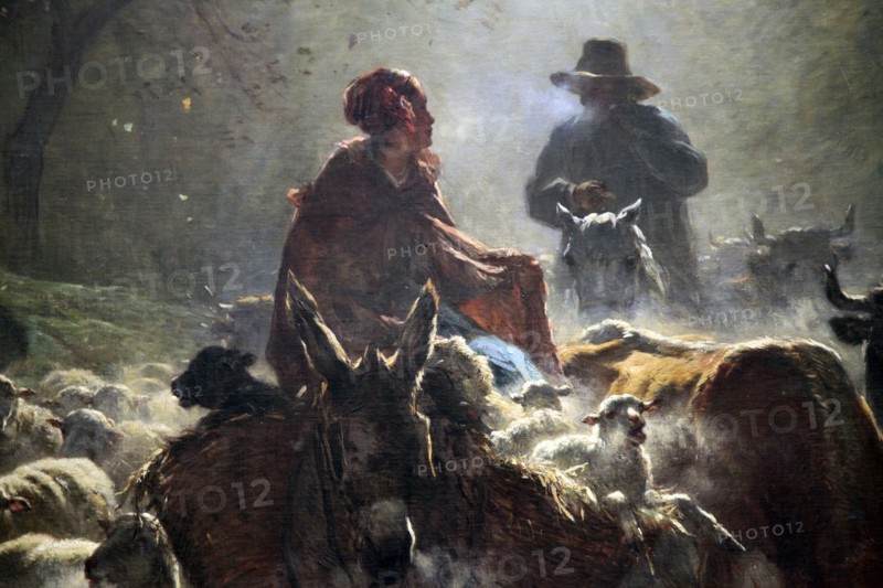 'Departure for the Market (Autumn Morning)', 1859. Artist: Constant Troyon