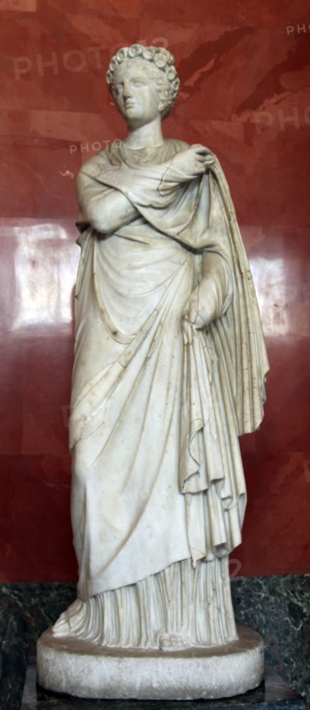 Statue of Polyhymnia, Muse of Sacred Song, Oratory, and Singing. Artist: Unknown
