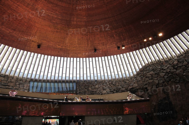 Interior, Temppeliaukio Church, Helsinki, Finland, 2011. Artist: Sheldon Marshall