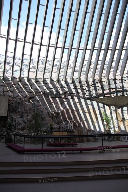 The altar, Temppeliaukio Church, Helsinki, Finland, 2011.  Artist: Sheldon Marshall
