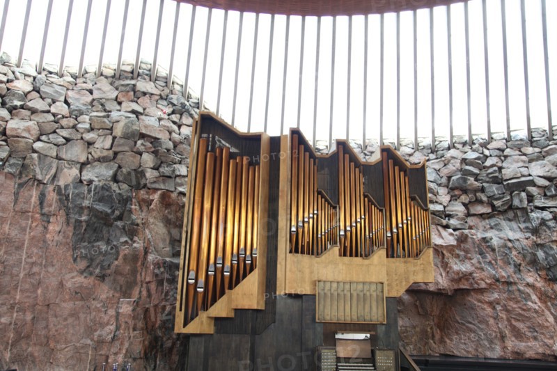 The organ, Temppeliaukio Church, Helsinki, Finland, 2011.  Artist: Sheldon Marshall