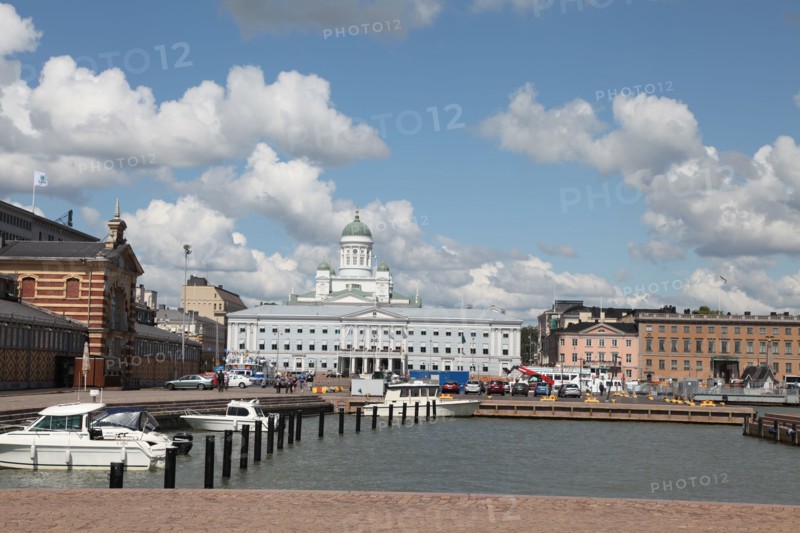 The Lutheran Cathedral seen from the South Harbour, Helsinki, Finland, 2011. Artist: Sheldon Marshall