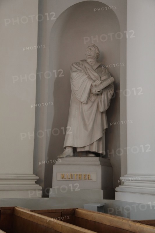 Statue of Martin Luther, Lutheran Cathedral, Helsinki, Finland, 2011. Artist: Sheldon Marshall