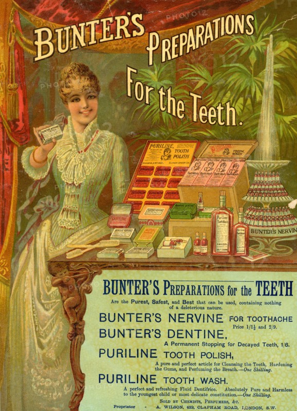 Bunter?s Preparations For The Teeth, 19th century. Artist: Unknown