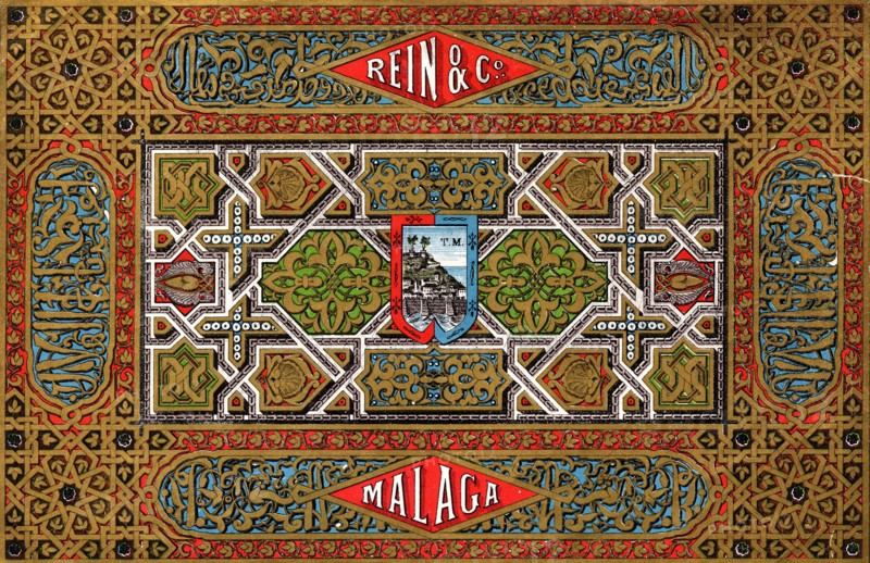 Rein & Co Malaga wine, 19th century. Artist: Unknown