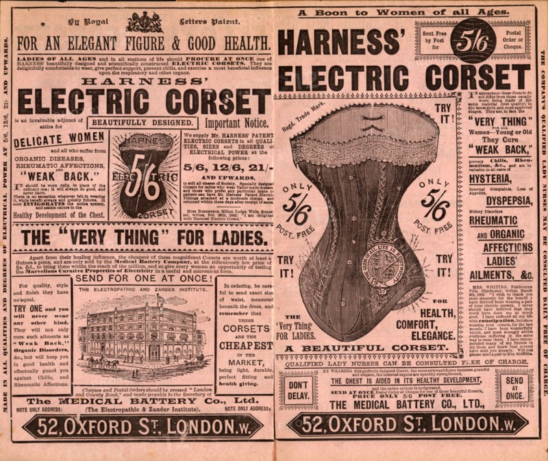 Harness Electropathic belt, 1892. Artist: Unknown