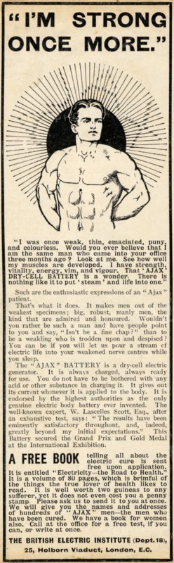 British Electric Institute Electric belt, 1890s. Artist: Unknown