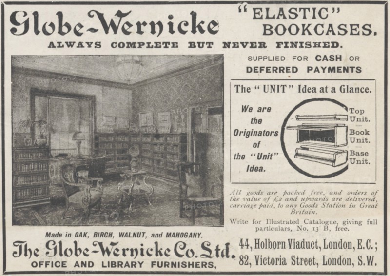 Globe-Wernicke  Elastic bookcase, 1906. Artist: Unknown