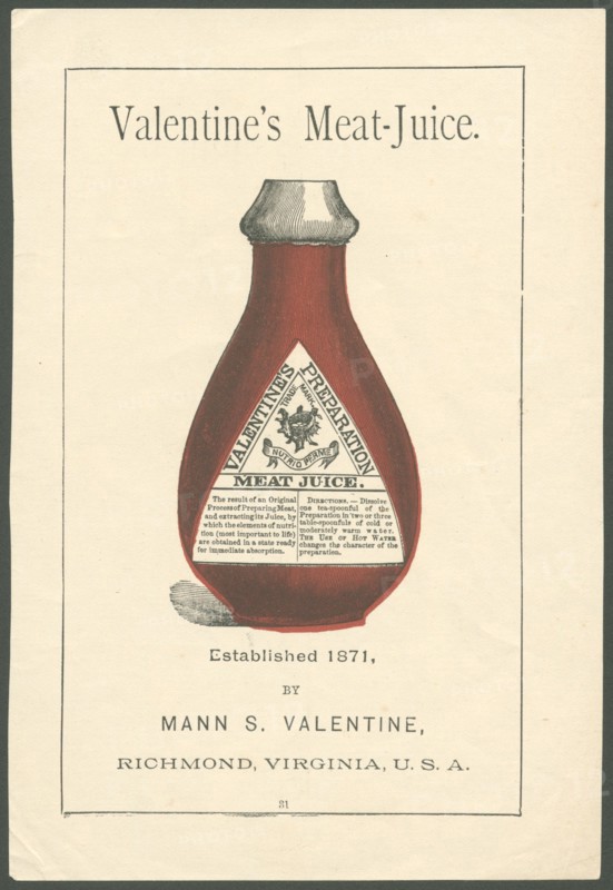 Valentine's Meat extract, 1890s. Artist: Unknown