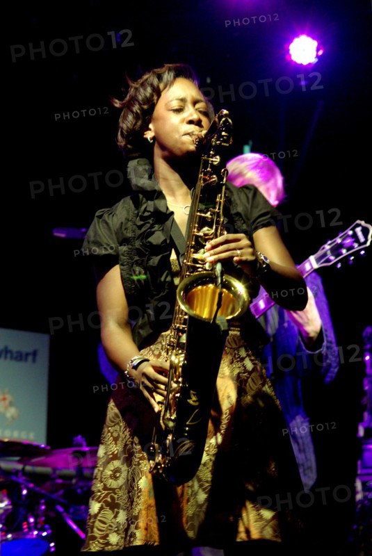 YolanDa Brown, British saxophonist and composer, Imperial Wharf Jazz Festival, London.  Artist: Brian O'Connor