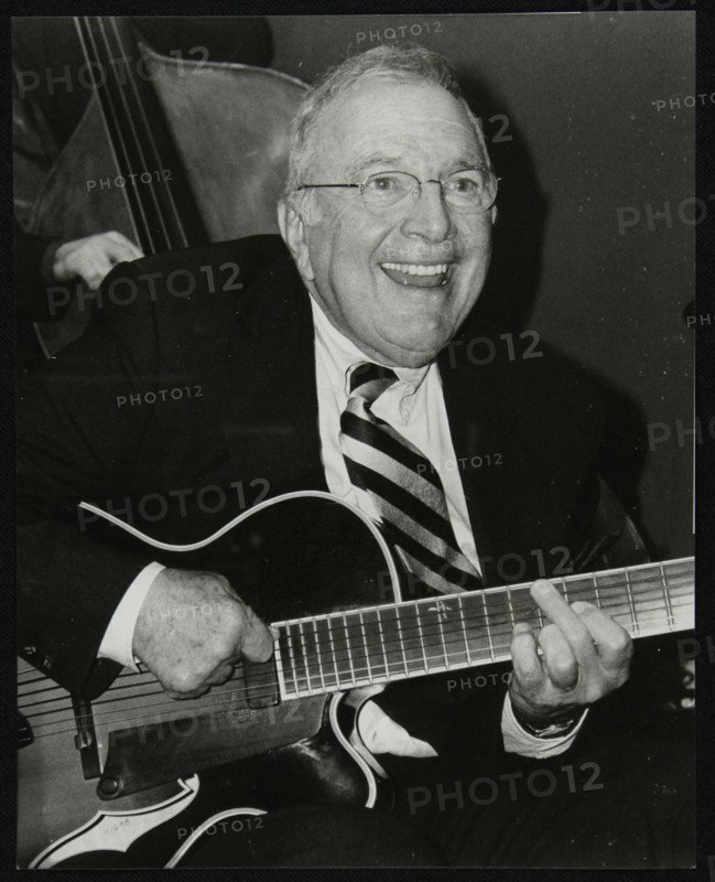 American guitarist Bucky Pizzarelli at The Fairway, Welwyn Garden City, Hertfordshire, 2000. Artist: Denis Williams