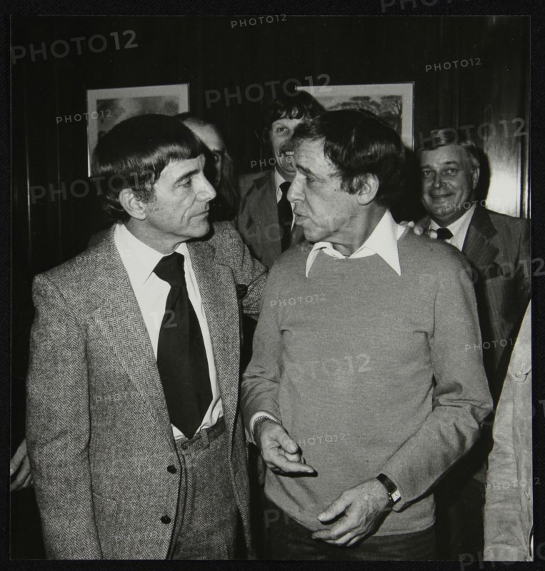 Louie Bellson and Buddy Rich at the International Drummers' Association meeting, 1978. Artist: Denis Williams
