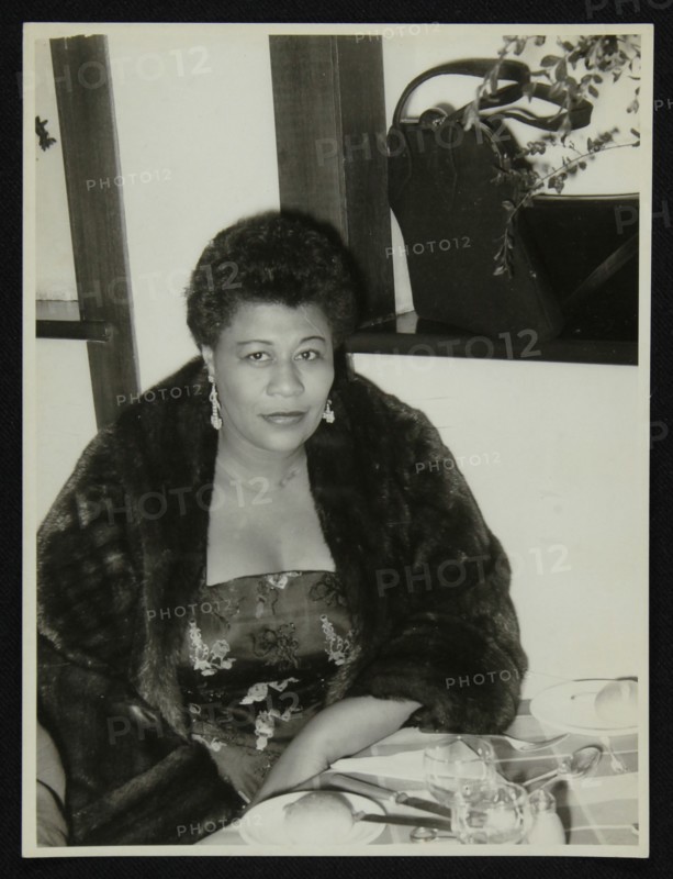 Ella Fitzgerald after a concert at Colston Hall, Bristol, 24 February 1955. Artist: Denis Williams