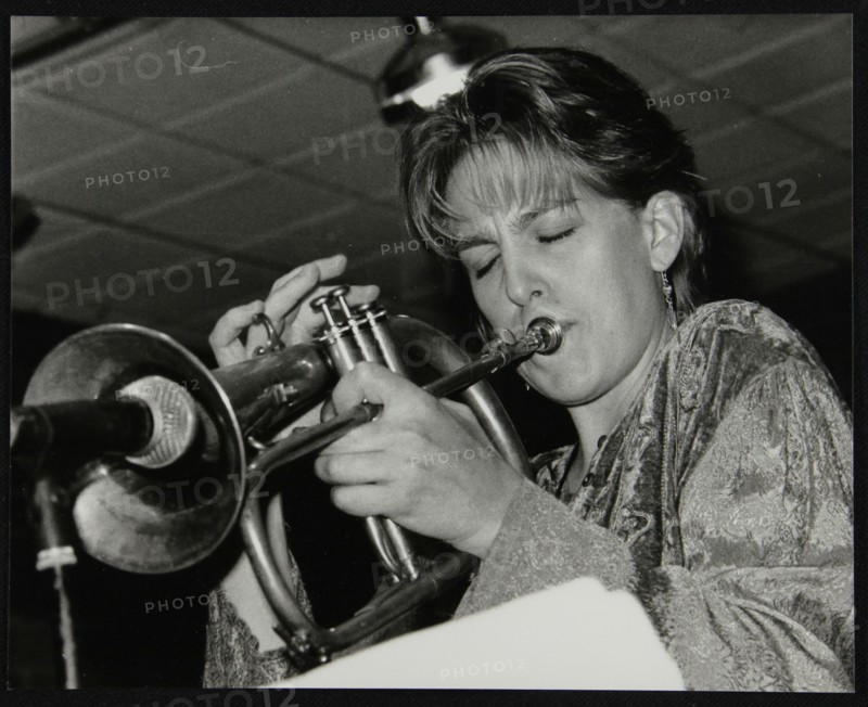 Ingrid Jensen playing the flugelhorn at The Fairway, Welwyn Garden City, Hertfordshire, 1997. Artist: Denis Williams