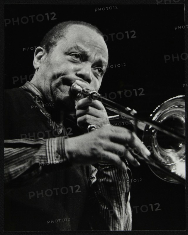 JJ Johnson on trombone at the Hertfordshire Jazz Festival, St Albans Arena, 4 May 1993. Artist: Denis Williams