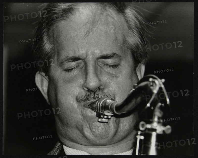 Tenor saxophonist Scott Hamilton playing at The Fairway, Welwyn Garden City, Hertfordshire, 1997. Artist: Denis Williams