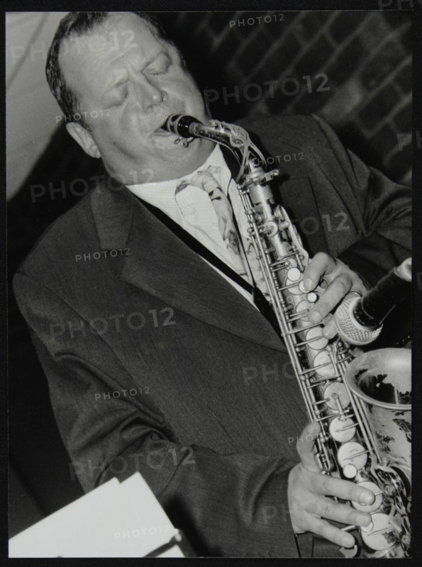Alan Barnes (alto saxophone) playing at The Fairway, Welwyn Garden City, Hertforrdshire, 2002. Artist: Denis Williams