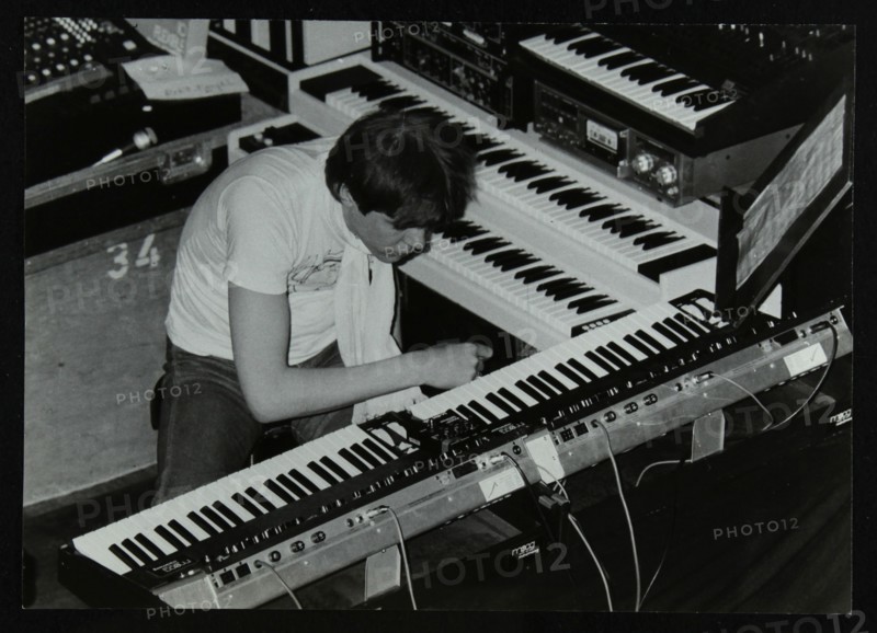 German electronic musician Klaus Schulze at the Forum Theatre, Hatfield, Hertfordshire, 1983. Artist: Denis Williams