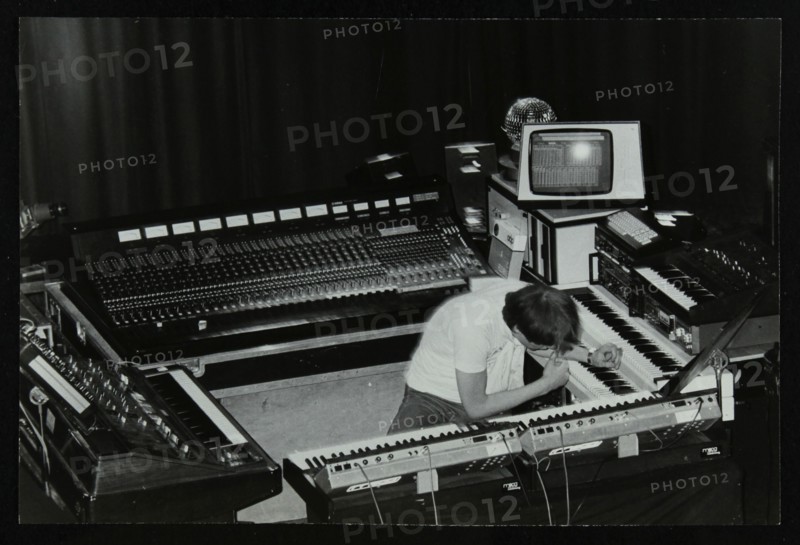 German electronic musician Klaus Schulze at the Forum Theatre, Hatfield, Hertfordshire, 1983. Artist: Denis Williams