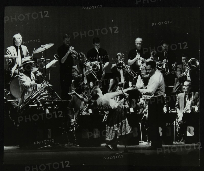 Swing Machine in concert at the Forum Theatre, Hatfield, Hertfordshire, 18 February 1986. Artist: Denis Williams