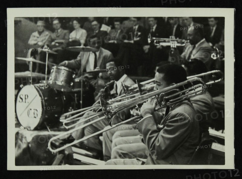 The Count Basie Orchestra in concert, c1950s. Artist: Denis Williams