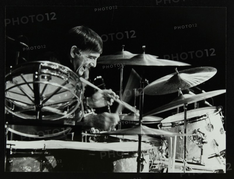 Drummer Louie Bellson playing at the Forum Theatre, Hatfield, Hertfordshire, 1979. Artist: Denis Williams