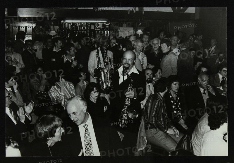 Saxophonists Red Holloway and Sonny Stitt at The Bell, Codicote, Hertfordshire, 24 November 1980. Artist: Denis Williams