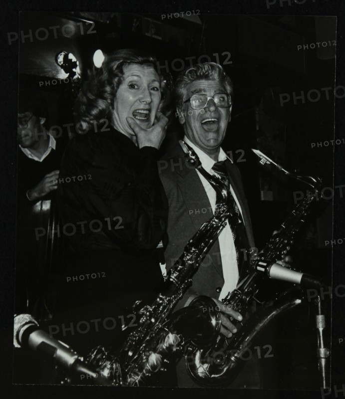 Saxophonists Kathy Stobart and Jimmy Skidmore at The Bell, Codicote, Hertfordshire, 10 October 1982. Artist: Denis Williams